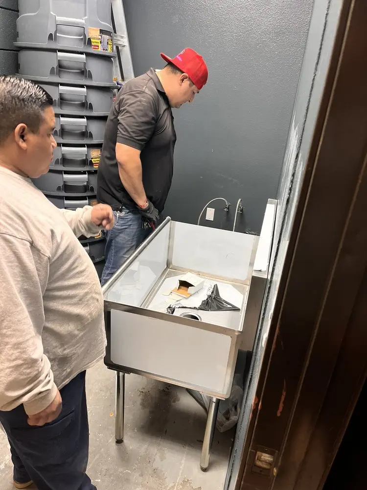 Commercial plumbing and sink installation in Towne Mall