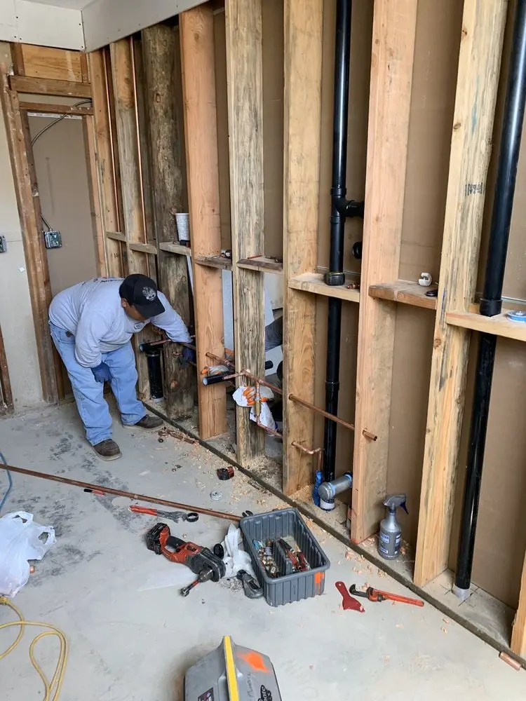 Commercial rough-in plumbing for Water Heater Replacement in Towne Mall